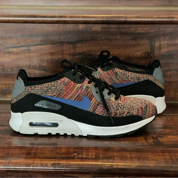 Preowned Women’s Nike Air Max Ultra 2.0 Flyknit Multi Color Size 6.5 - Picture 1 of 5